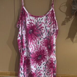 SIZE L, CDP&Co, Floral Pink blouse with Spaghetti Straps